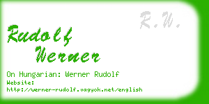 rudolf werner business card